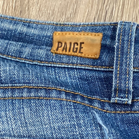 PAIGE Kylie Crop Distressed Semi Destructed Crop Jeans Sz 24 - Picture 8 of 14